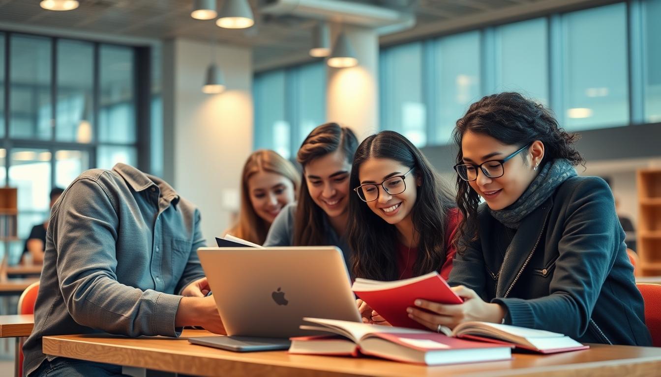 Modern university campus for students